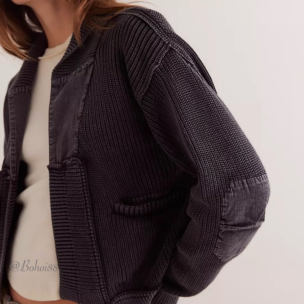 NEW Free People We The Free Worn Thru Surplus Cardi - Picture 16 of 17